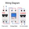DDS6619-526L Electric Energy Meter 35mm Din Rail Installation Resettable 1000P/kWh Single-phase Electric Energy