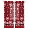 Valentinstag Liebe Romantik Festival Gardinen für Wohnzimmer Küche Fenster Vorhänge Schlafzimmer Tüll Voile Vorhänge