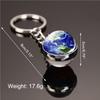 Portachiavi Pianeta Elegante Decorativo Appeso Portatile Luminoso Lucido Rotondo Pregiata Lega Ornamentale Pendente Parabrezza