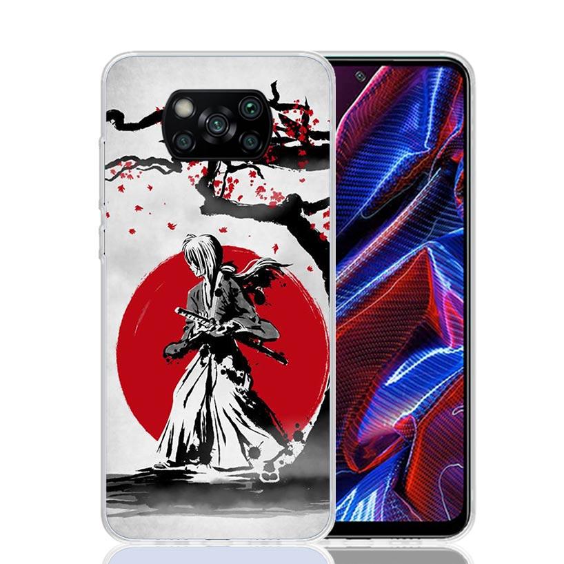 Rurouni Kenshin Anime Phone Case For Xiaomi Poco F7 Ultra X7 X6 Pro X5 Redmi 15 15C 13 13C 12 12C 10 10A 10C 9 9A 9C 9T Shell Po