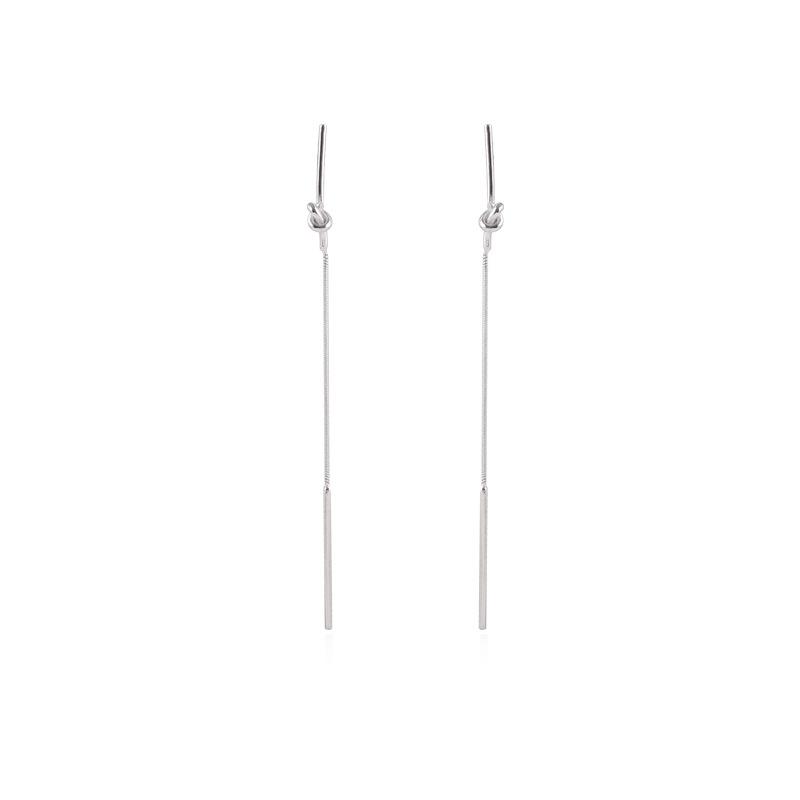 

Интернет-знаменитость Длинные серьги с длинной бахромой и узлами Женственность Новая мода Простые Подходят для круглого лица Серьги