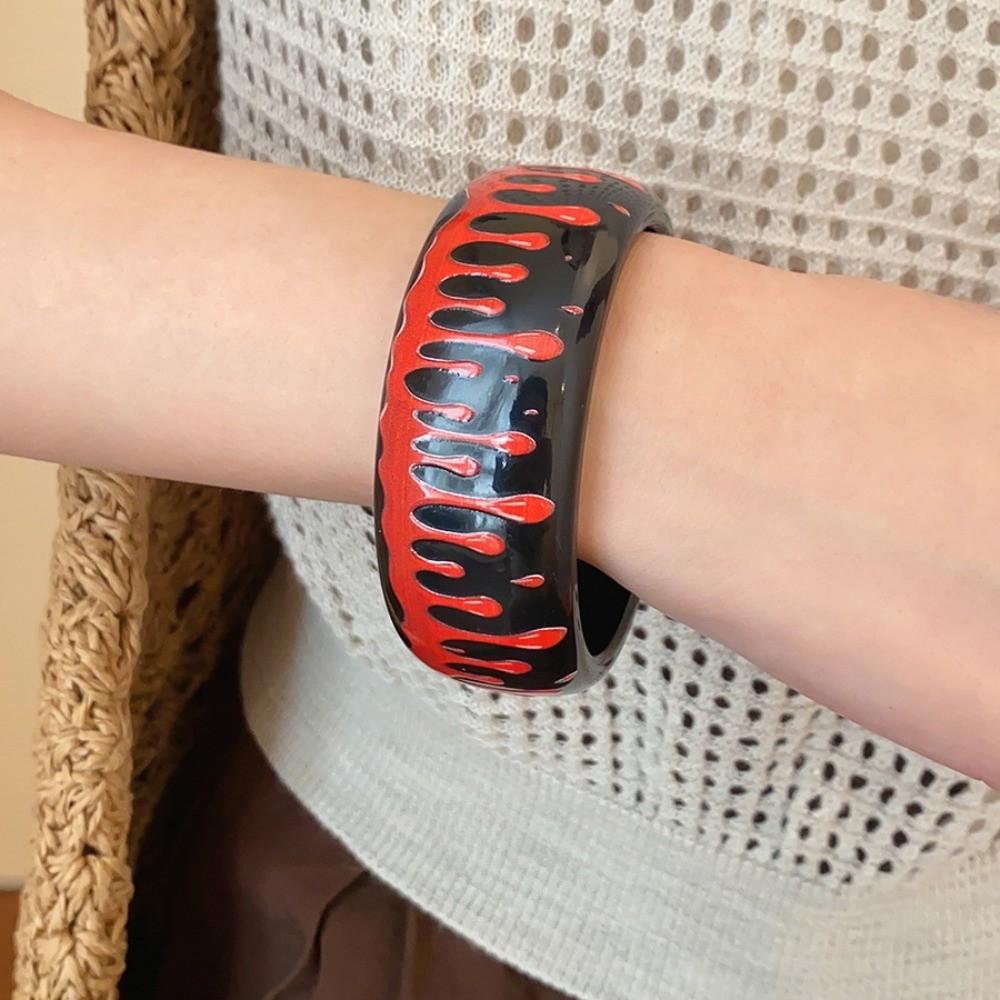 Europe American Style Halloween Acrylic Bangle Ghost/Spider Web/Bat Hand Ring Halloween Gift