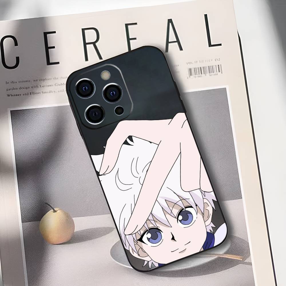 K-Killua Zoldyck H-Hunter X Hunter Handyhülle Für iPhone 17,16,15,14,13,12,11 Plus,Pro Max,XS,Weiche Schwarze Hülle