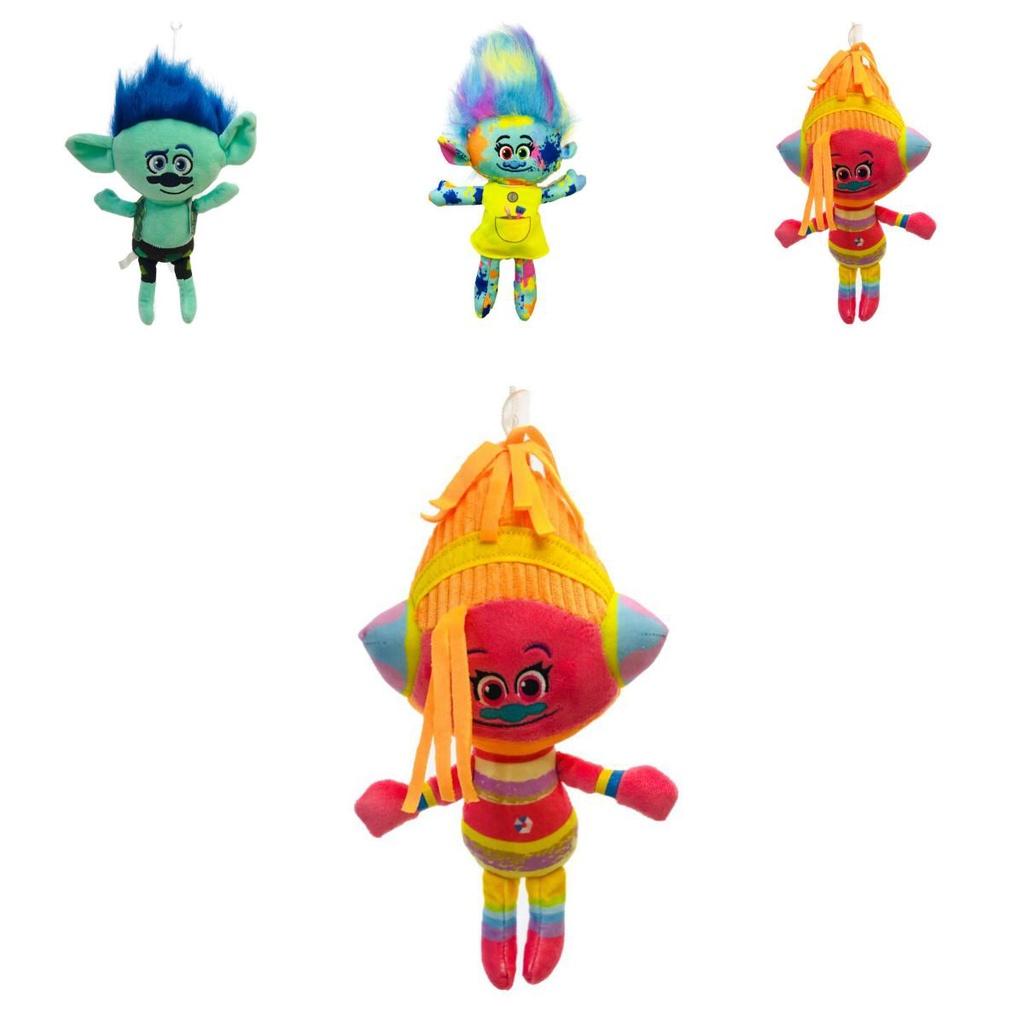 Dreamworks Movie Trolls World Tour Poppy Branch Barb Plush Doll Soft Toy Perfect For Kids