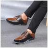 Men's Large Size Leather Lace-Up Casual Shoes - Versatile Korean Style Fashion Sneakers for Business and Everyday Wear (Sizes 47-48)