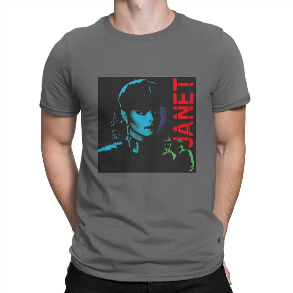 Kreative Sänger und Schauspieler in der amerikanischen Popmusikindustrie T-Shirts für Unisex O-Ausschnitt aus reiner Baumwolle Janet Jackson Kurzarm