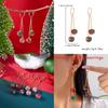 Christmas Theme Alloy Earrings With Suede Tassels Details For Seasonal Wear