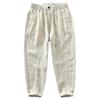 3582 Men's Retro Japanese-Style Casual Linen Pants - Loose, Straight Leg Trousers