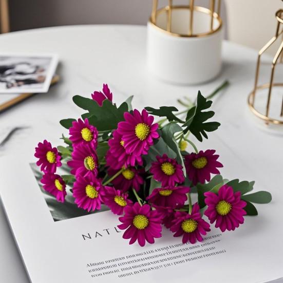 3/15 st Konstgjord blomma 7 grenar UV-beständig Falsk plastblomma Hem Bröllop