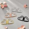 Handmade Card Embellishments 50PCS Heart Shape Metal Paper Clips, Decorative Stationery Pins, Creative Notebook Bookmarks Bouquet Holding Clip