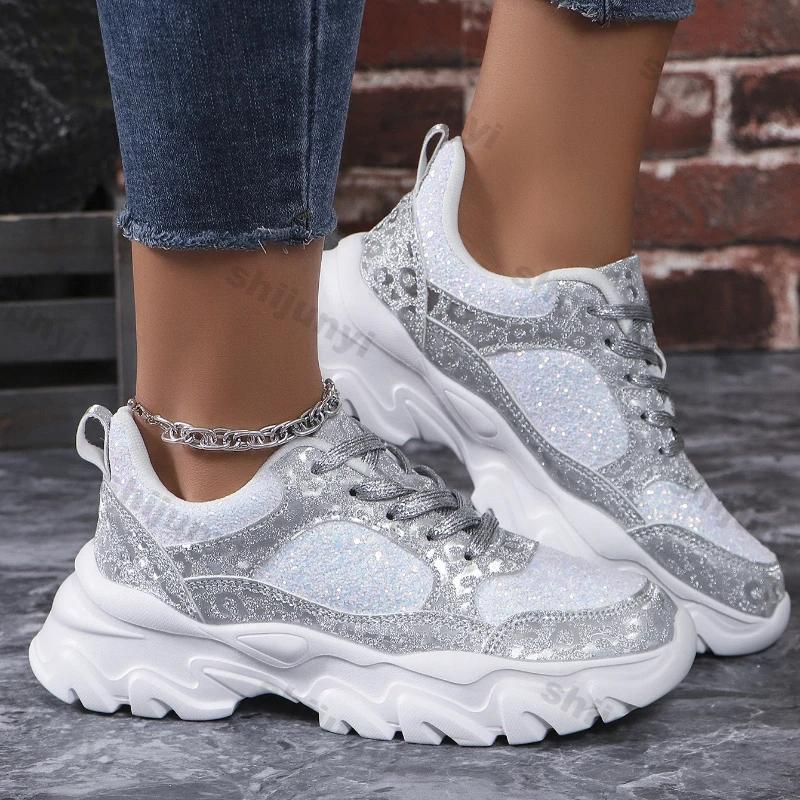Women's Casual Sneakers Comfortable Anti Slip Sports Shoes Woman Breathable Soft Sole Platform Sneakers Plus Size 42