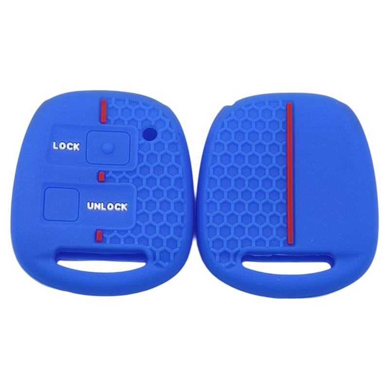 Soft Silicone 2-Button Key Cover for Toyota Prado, Land Cruiser, Camry