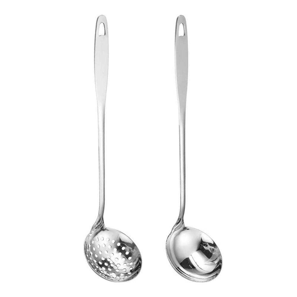 Stainless Steel Soup Spoon Colander Anti Scald Kitchen Tableware Cooking Utensils  Catering