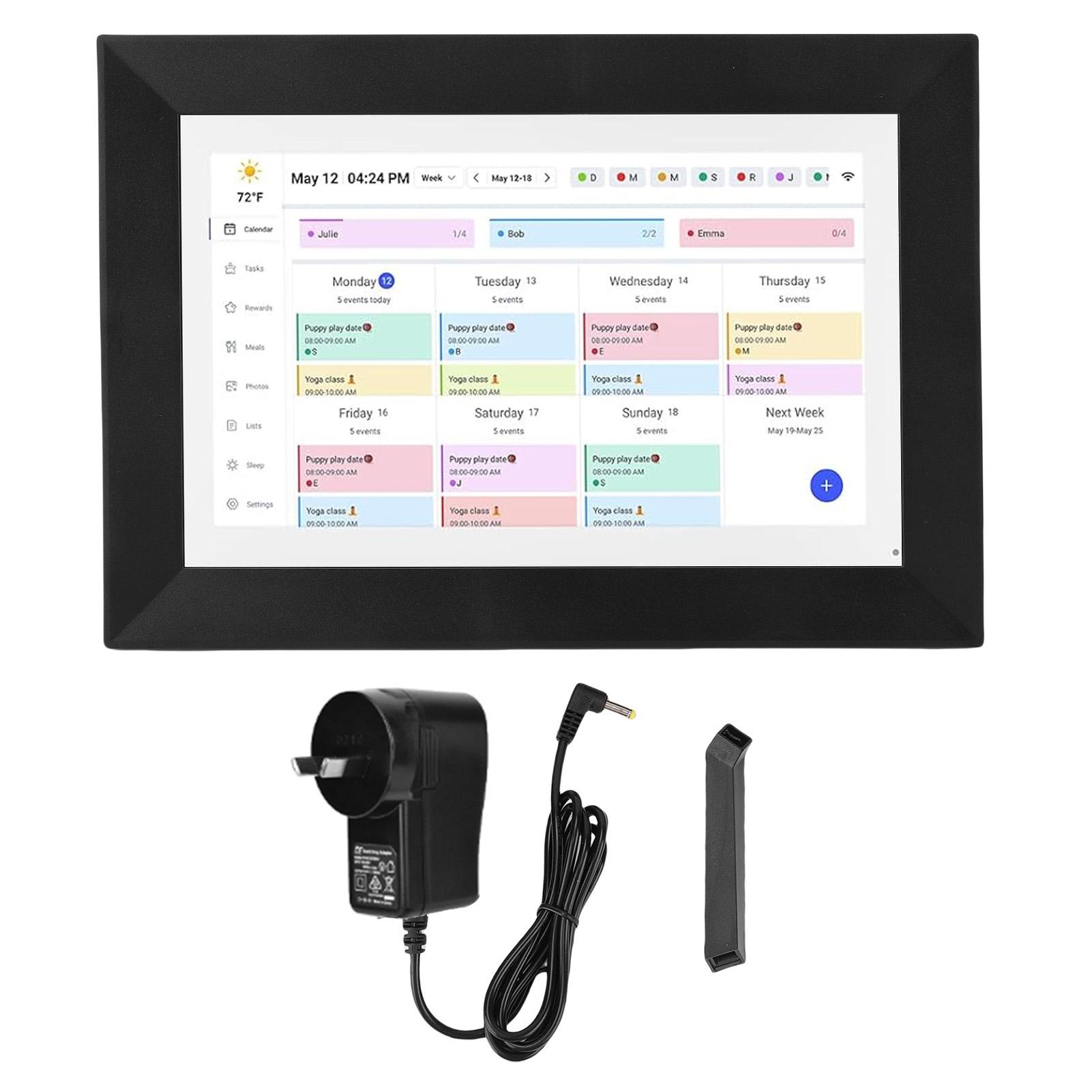 

10.1 WiFi Smart Digital Calendar Touchscreen Interactive Display 2 Way Sync Desktop/Wall Mounted Chore Chart Family Schedule UK Plug