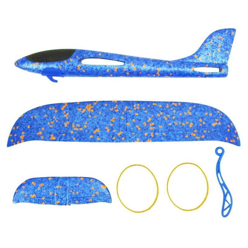 Rubber Band Launch Foam Airplanes 13.5" Throwing Plane Glider Outdoor Catapult Slings Plane Toy Flying Gifts for Kids