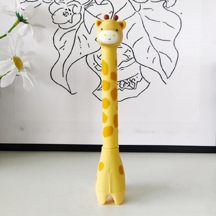 Practical Gel Pen Cartoon Character Shape Silicone Ergonomic Standing Pen Perfect for Writing Fun and Smooth Inks Flows