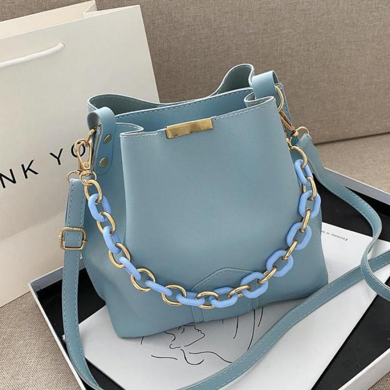 2024 Frühling Koreanische Mode Große Kapazität Strukturierte Bucket Umhänge- & Schultertasche für Damen
