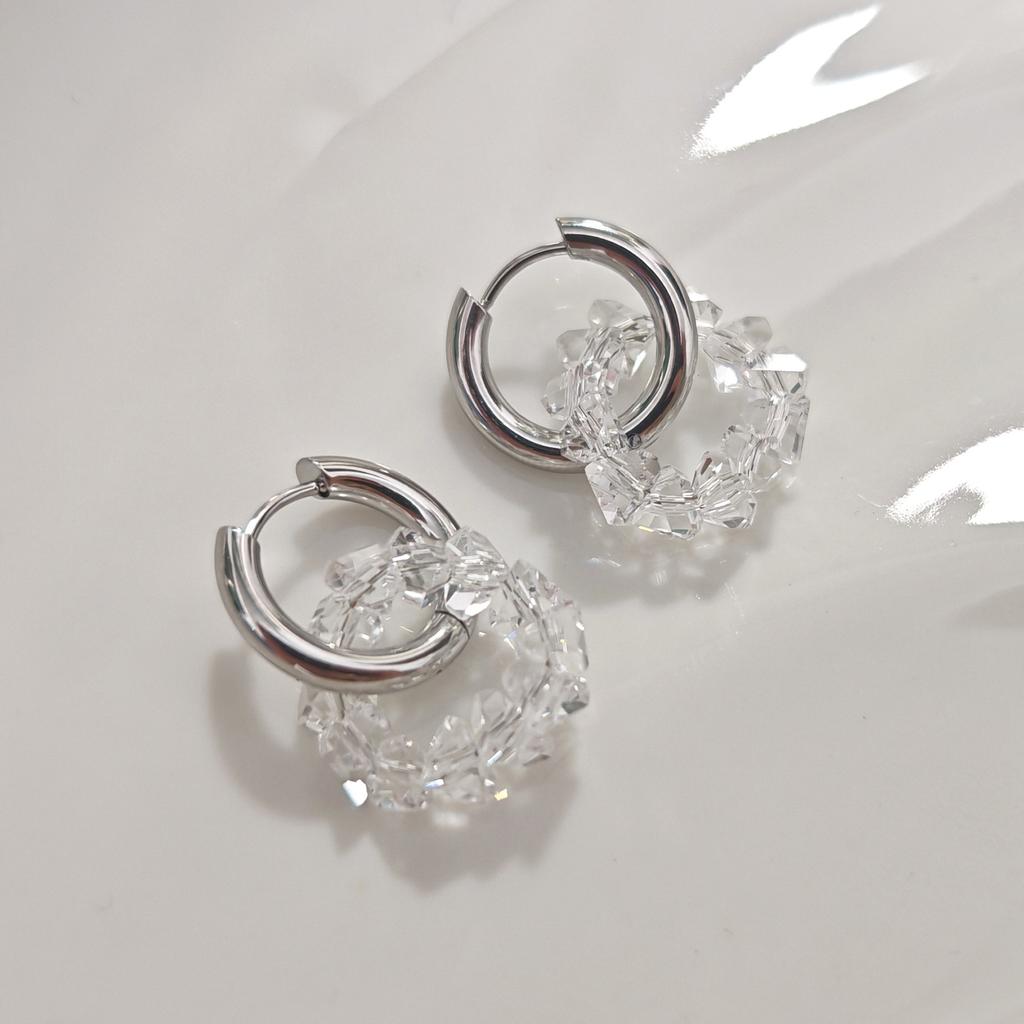 Korea New Fashion Star Moon Stud Earrings for Women Daily Accessories Personality Asymmetric Earrings Charm Party Zircon Gift