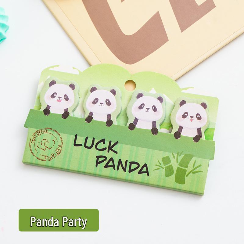 Cute Cartoon Animal Paradise Sticky Notes with Writable Index Tabs for Students