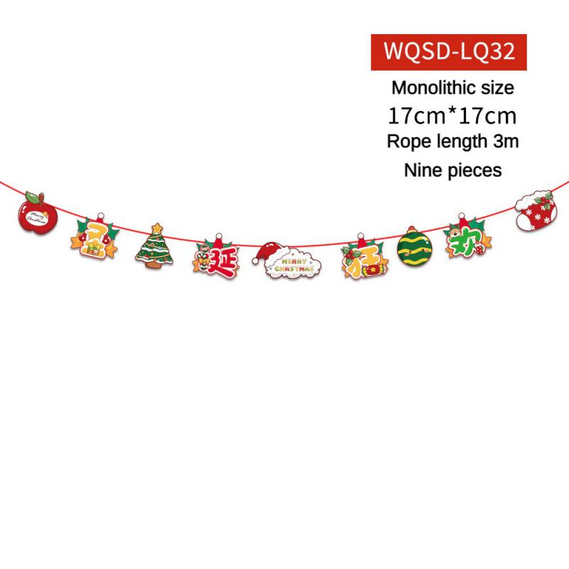 Christmas Banner 2024 Merry Christmas Decorations For Home Garland Santa Claus Navidad For Xmas Gift Noel Decor New Year 2025