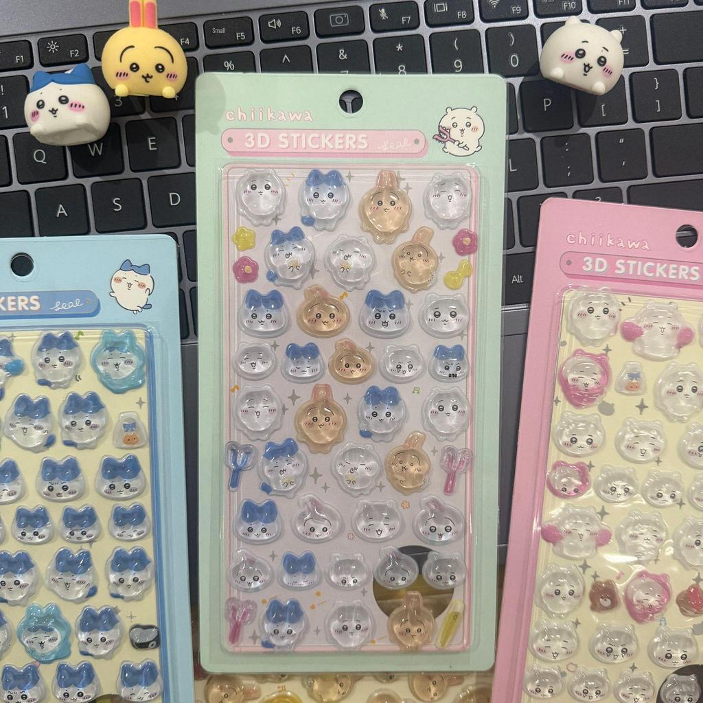 3D Embossed Crystal Stickers for Kids - Giyikawadopamine Handmade Mini Figurines for Decoration and Educational Rewards