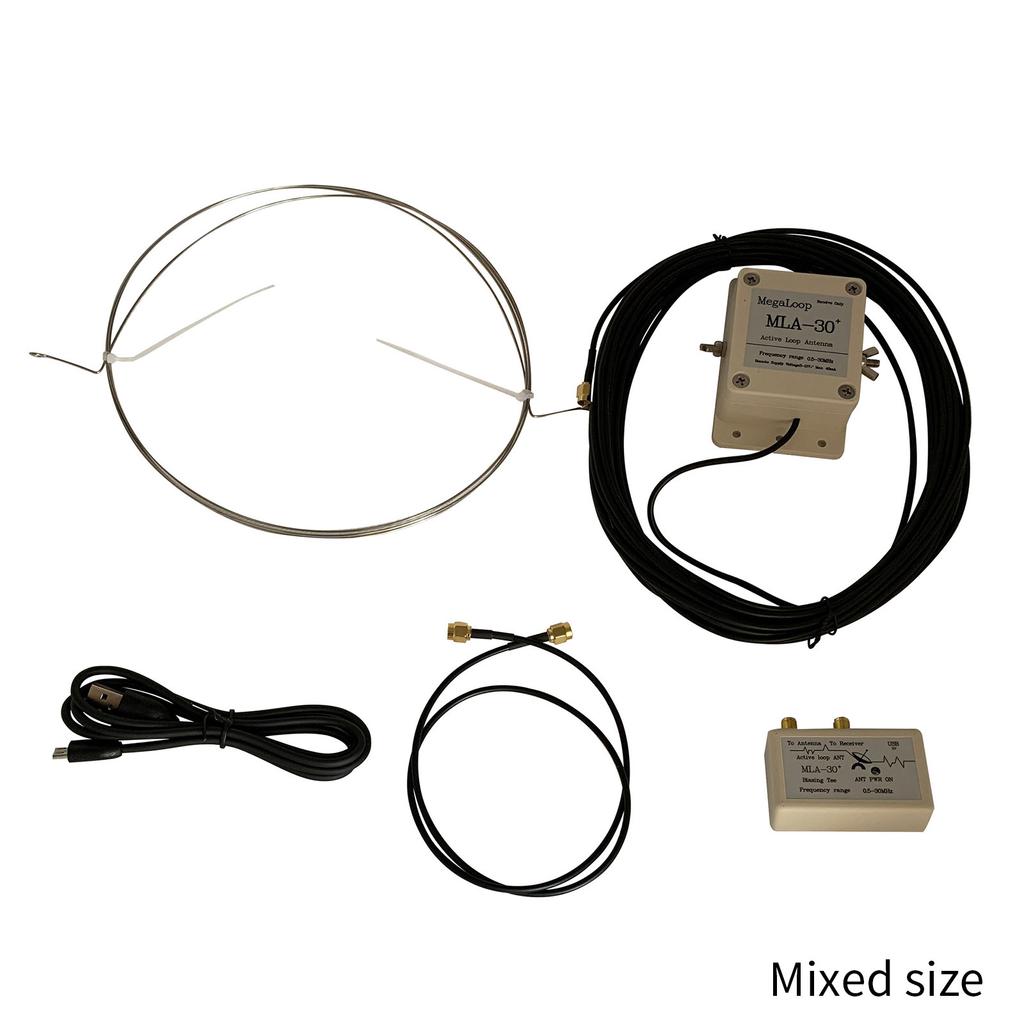 Loop Antenna MLA-30+ Plus 0.5-30MHz Active Receive Low Noise Medium Short-Wave Antenna for Outdoor Rooftop-Balcony Radio