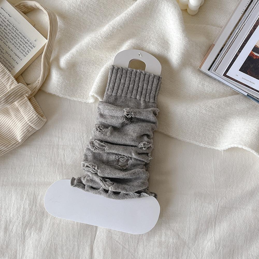 

Mid Tube Warm Socks Autumn Winter Knitted Socks New Foot Covers for Women світло-сірого кольору