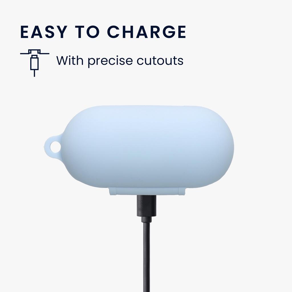 Kwmobile Earphone Case for Sony Wireless Drop Light Blue WF-C710N - Earphones, Silicone, Protection,