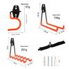 Heavy Duty Wall Mount Iron Hook Anti-Slip Garage Organizer Hanger for Bicycle Ladder Yard Tool Storage
