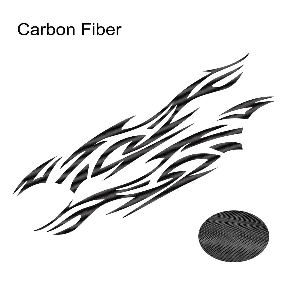 2pcs Fashion Car Stickers Flames Flaming Auto Body Sticker Stripe Car Door Decals Waterproof Decor Covers Protector Accessories