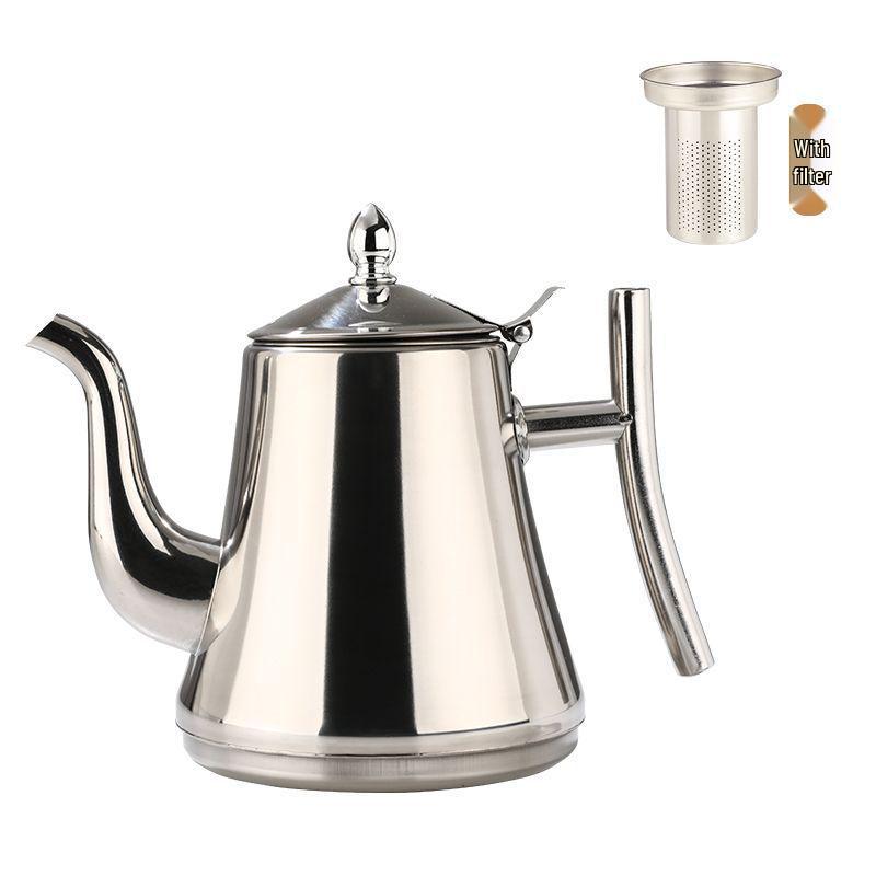 Stainless Steel Kashi Teapot & Coffee Pot with Filter, Cold Water Kettle for Induction Cooker, Light Luxury Design