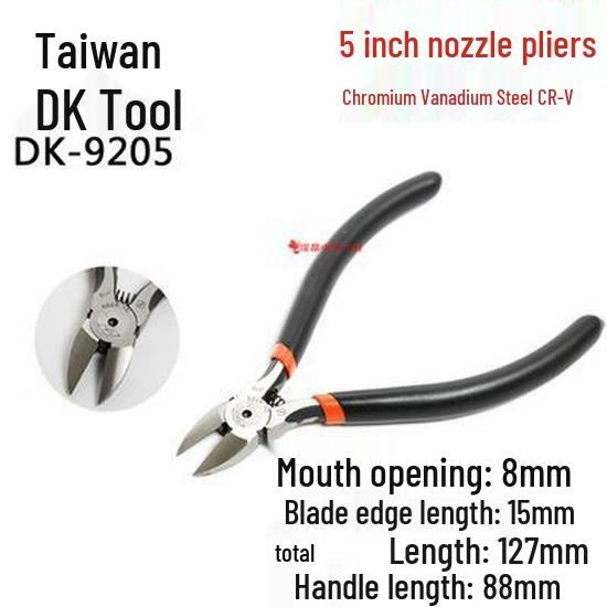 DK Gundam 6-Inch Offset Mini Diagonal Pliers: Industrial-Grade, 2-Inch Thin Wire Electronic Cutters