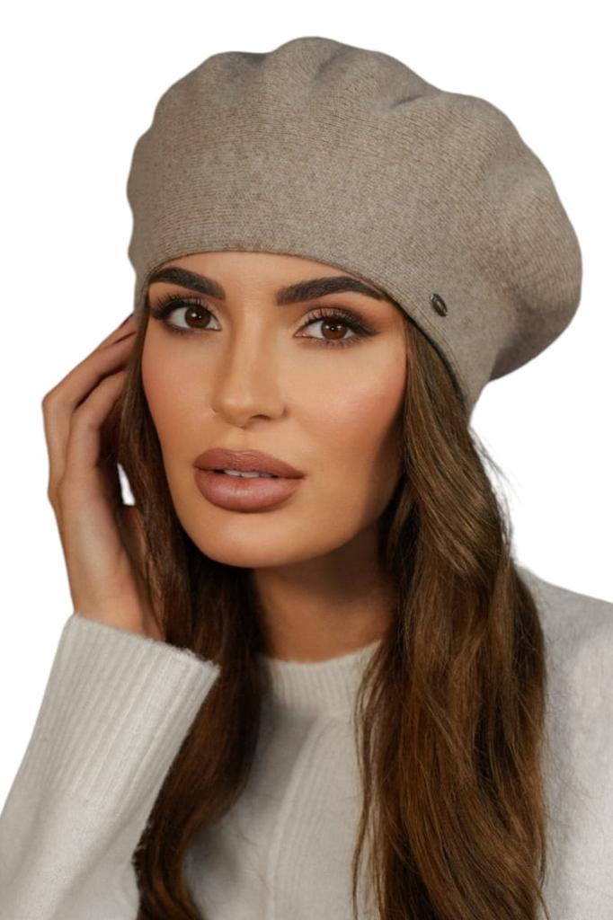 Kamea-Kiang Women' Winter Wool Beret Dark Beige