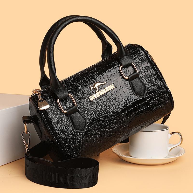 Fashion bag women's new high-end texture crocodile pattern handbag foreign style shoulder messenger bag