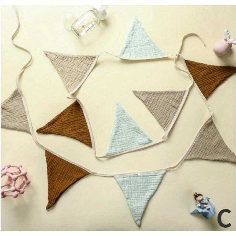 Pennant Banner Flags, Infant and Toddler Room Decoration Pennant, for Nursery Decor Baby Birthday Boho Wedding Shower Party Event (Coloured Banner)