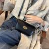 Genuine leather bag for women  new trendy white crossbody bag, light luxury small square bag, high-end single shoulder bag