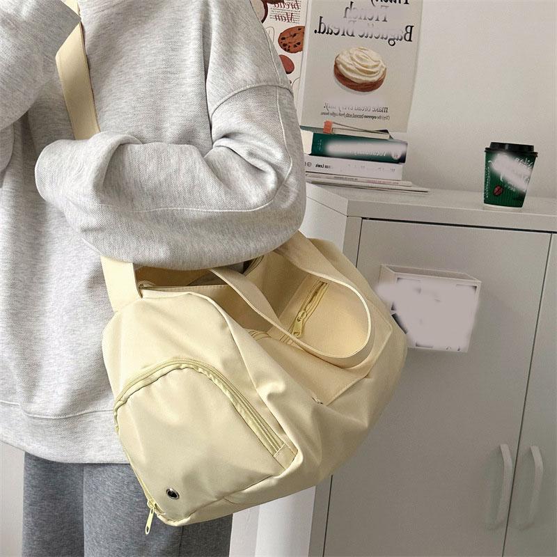 

Женская сумка для хранения через плечо, большая сумка через плечо, дорожная сумка через плечо, холщовая сумка через плечо, спортивная сумка для йоги, женская сумка One Size жёлтый