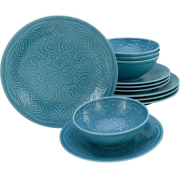 

Сервиз CreaTable Orient Mandala Tafelservice-Set aquamarin, 12шт (21623)