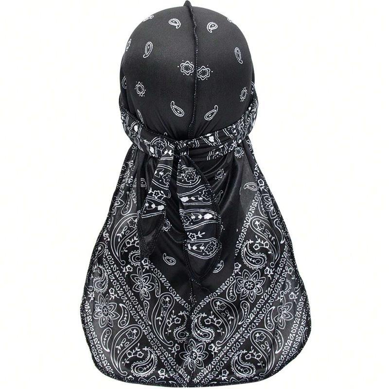 Turban Hat Printed Wigs Biker Headwrap Pirate Hats For Men Hair Accessories Long Tail Straps Bandanas Pirate Hat Pirate Costume