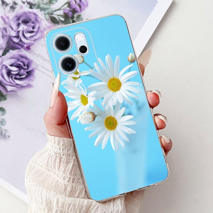 Phone Case For OPPO Reno14 F 5G Capa Soft Silicone New Flower Protective Back Cover For Oppo Reno 14F 14 F CPH2743 Fundas Coque