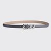 2024 Women's Candy Color Leather Belt with Silver Buckle - Fashionable Dress Accessory