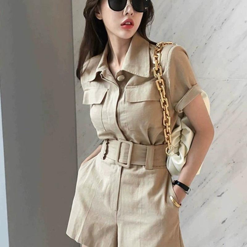 Women's Summer 2026 Chic Two-Piece Set: Petite Professional Workwear Shorts & Suit