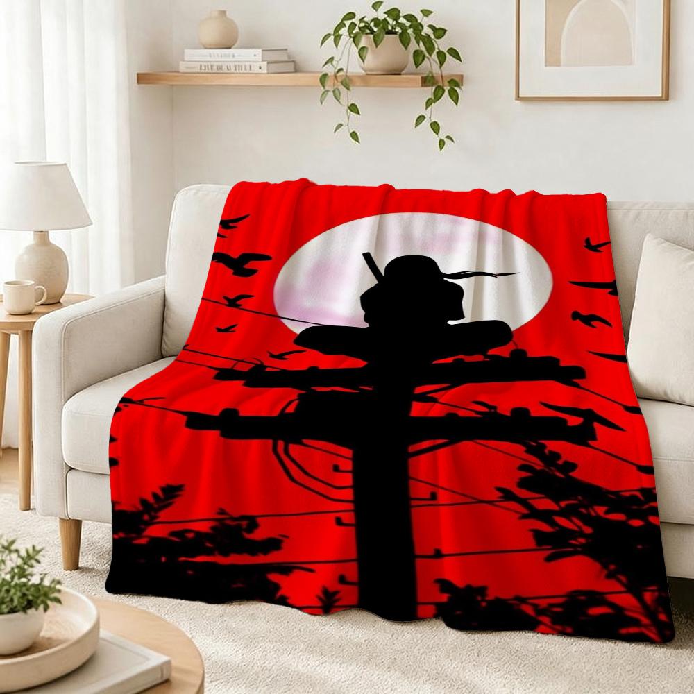 Naruto Pose Anime Printed Blanket Ultra Soft Throw Blanket For Office Sofa Home Decor Halloween Gift