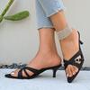 Mode 2025 Sommer Neu Damen Slipper Mode Spitz Zehenoffen Damen Elegant Pantoletten Dünner Niedriger Absatz Outdoor Kleidsandalen