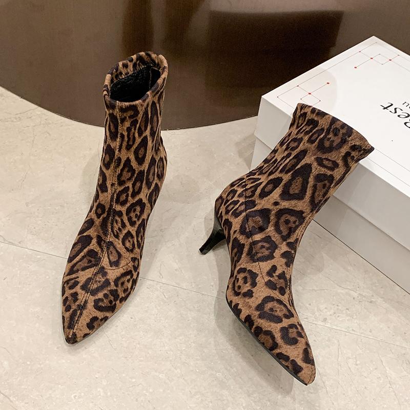Elastic Boots Women 2025 Winter Sexy Pointed Toe High Heel Party Boots Fashion Slip On Nightclub Booties