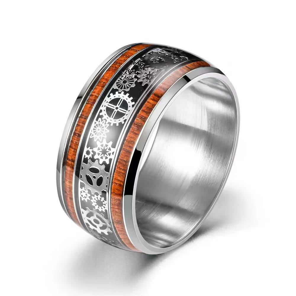 Men's 8mm Retro Titanium Steel Ring: Light Luxury, Niche Design