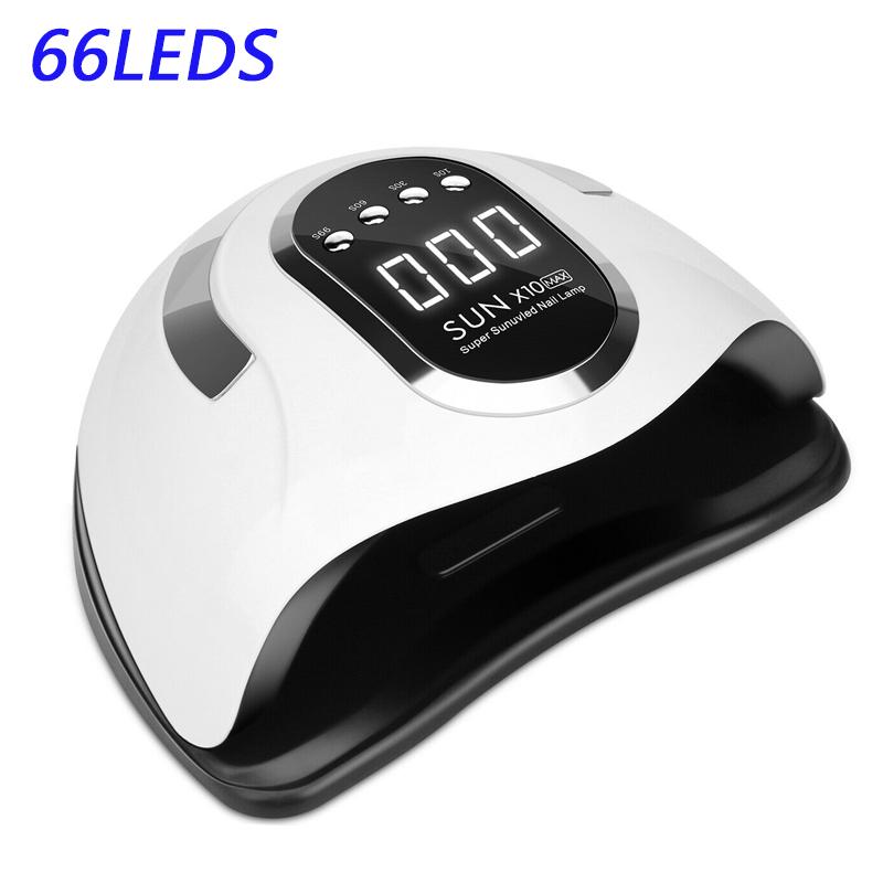 SUN X10 Max UV LED Nail Lamp For Fast Drying Gel Nail Polish Dryer 66LEDS Home Use Ice Lamp With Auto Sensor For Manicure Salon
