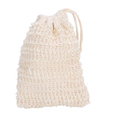 Natural Ramie Soap Bag Foaming Drying Soap Mesh Bath Exfoliating Massage Soap Saver Bag