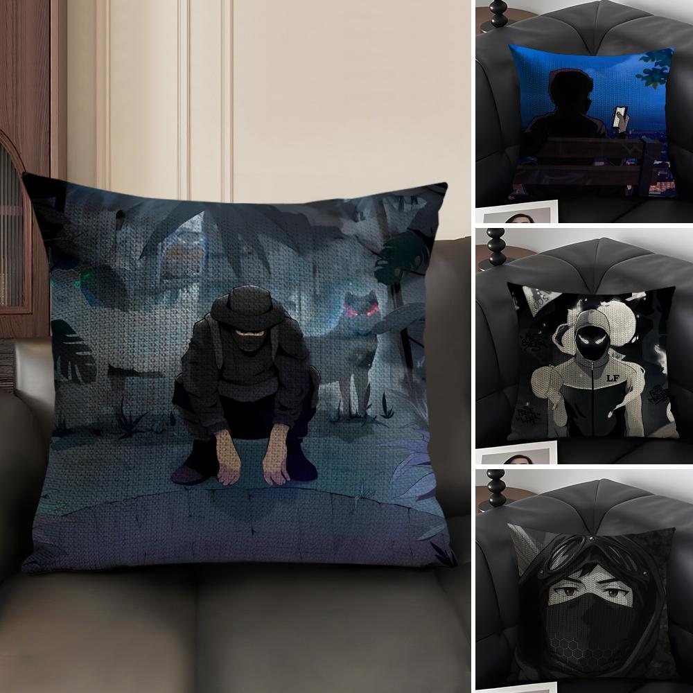 Design BBeny JJr Rapper Cushion Cover Natural Linen Organic Fabric DoubleSided Printing Sofa Home Decor Gift Pillow Case