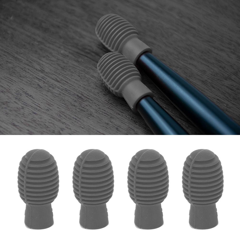 4ks Drum Stick Practice Tip Přenosná silikonová ztlumená buben pro začátečníky